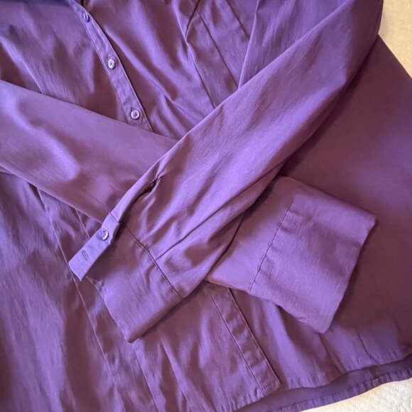 Purple Button Down Dress Shirt Long Sleeves Reitman's XL - Picture 4 of 7